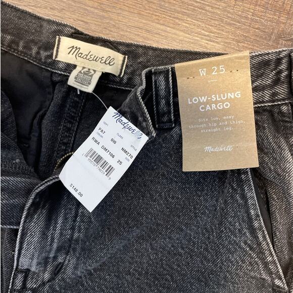 Madewell Low-Slung Cargo Ranney Wash Jeans Size 25 NWT